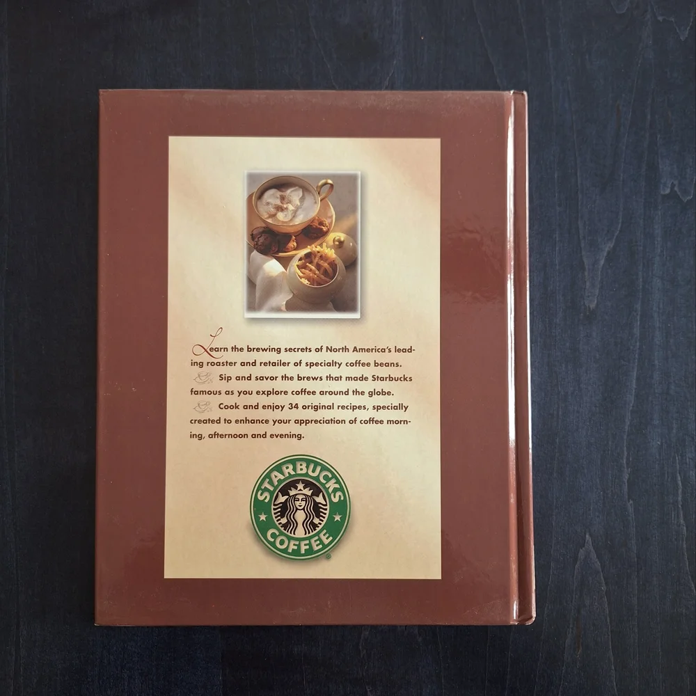 Starbucks Recipe Book with Cream and Brown Text